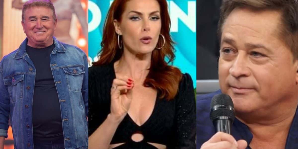 Amado Batista / Ana Hickmann / Leonardo - Montagem TVFOCO