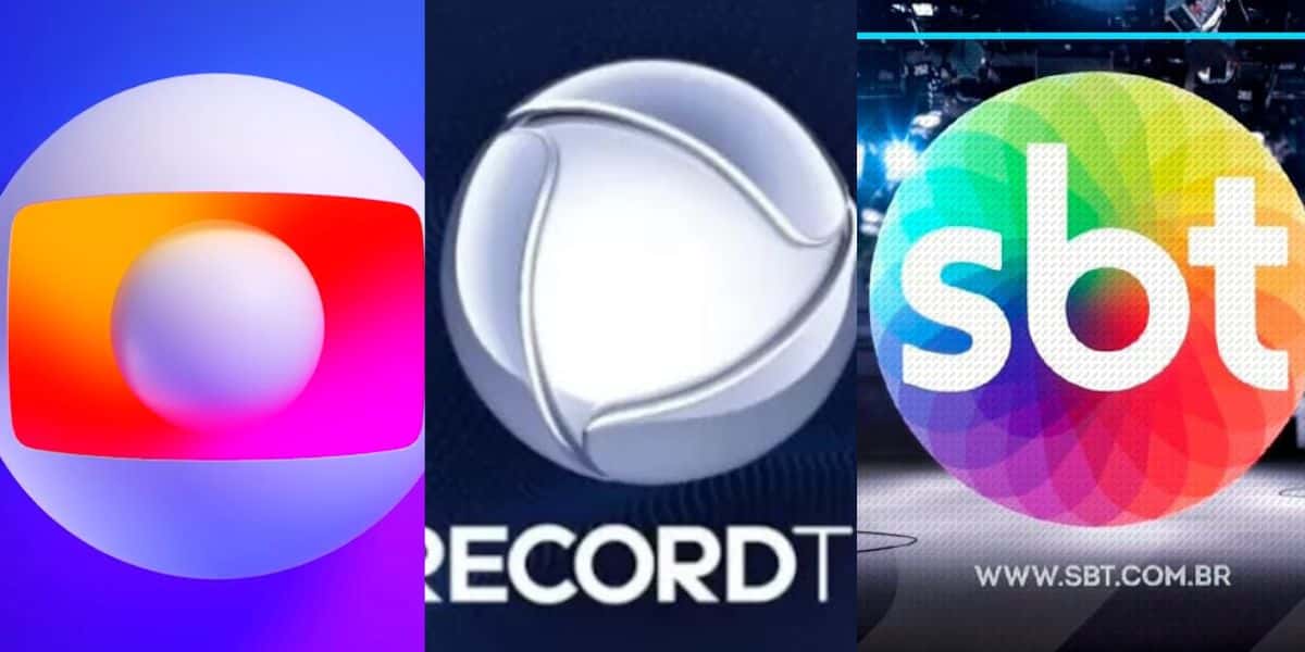 Logo Globo / Logo Record / Logo SBT - Montagem TVFoco
