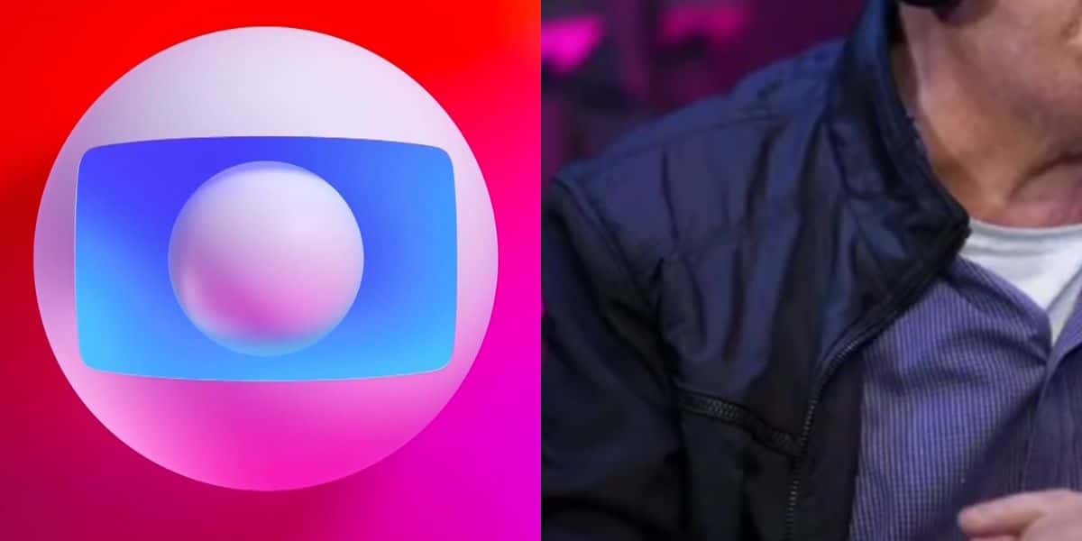 Logo da Globo ao lado de Marcos Oliveira cortado - Foto Reprodução Internet