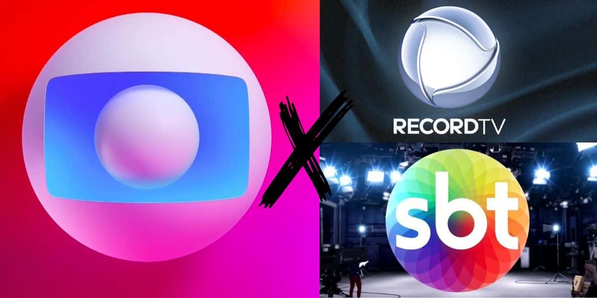 Logo da Globo e da Record e SBT - Foto Reprodução Internet