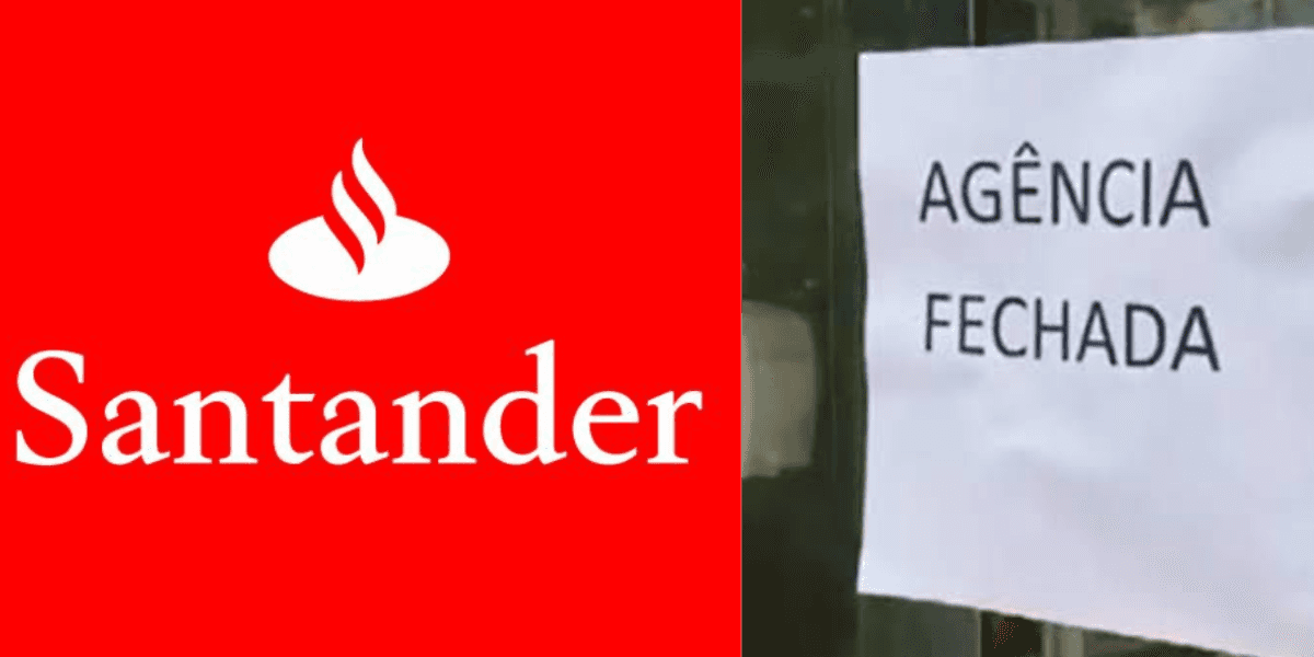 Santander fecha mais uma de suas agências (Reprodução/Montagem TV Foco)