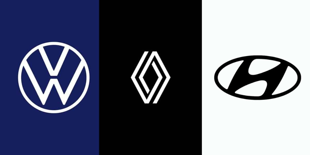 Volkswagen, Renault e Hyundai (Reprodução -Internet)