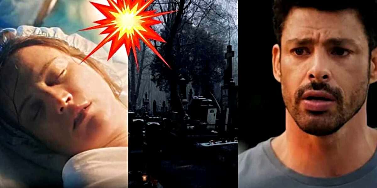 Agatha, mãe biológica de Caio, poderá ressurgir dos "mortos" em "Terra e Paixão", novela da Globo (Foto Reprodução/Montagem/Tv Foco)