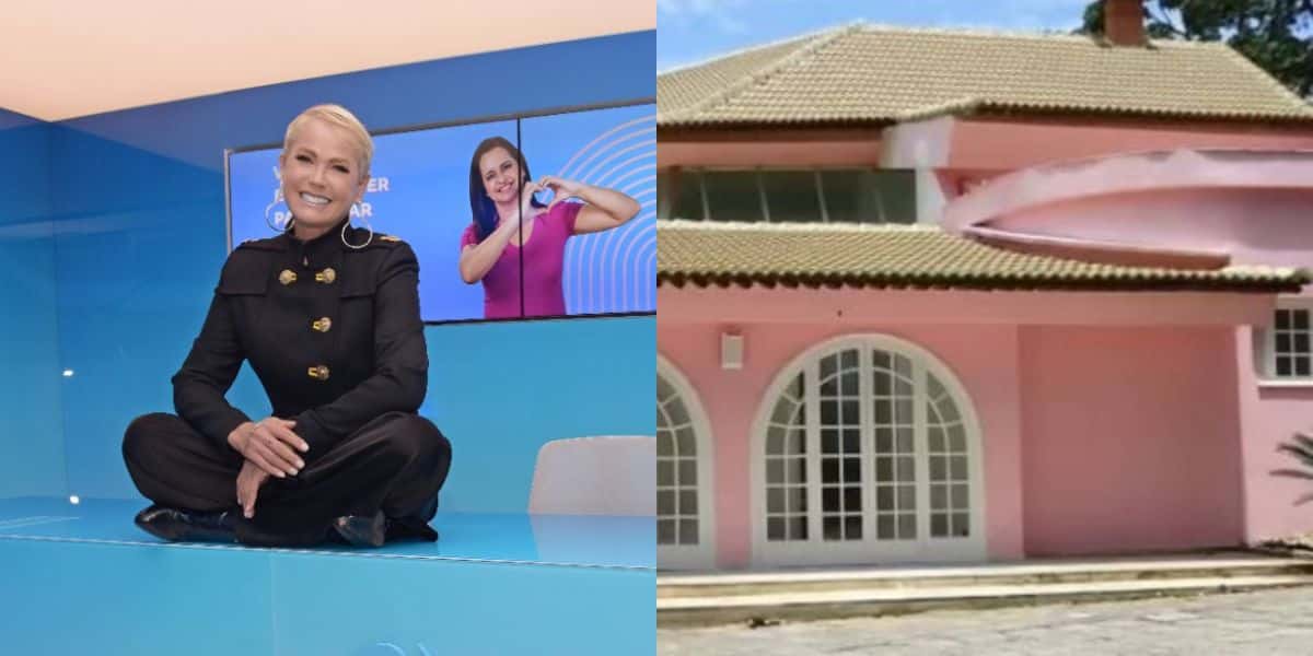 Xuxa na Espaço Laser e mansão rosa (Reprodução - INternet)
