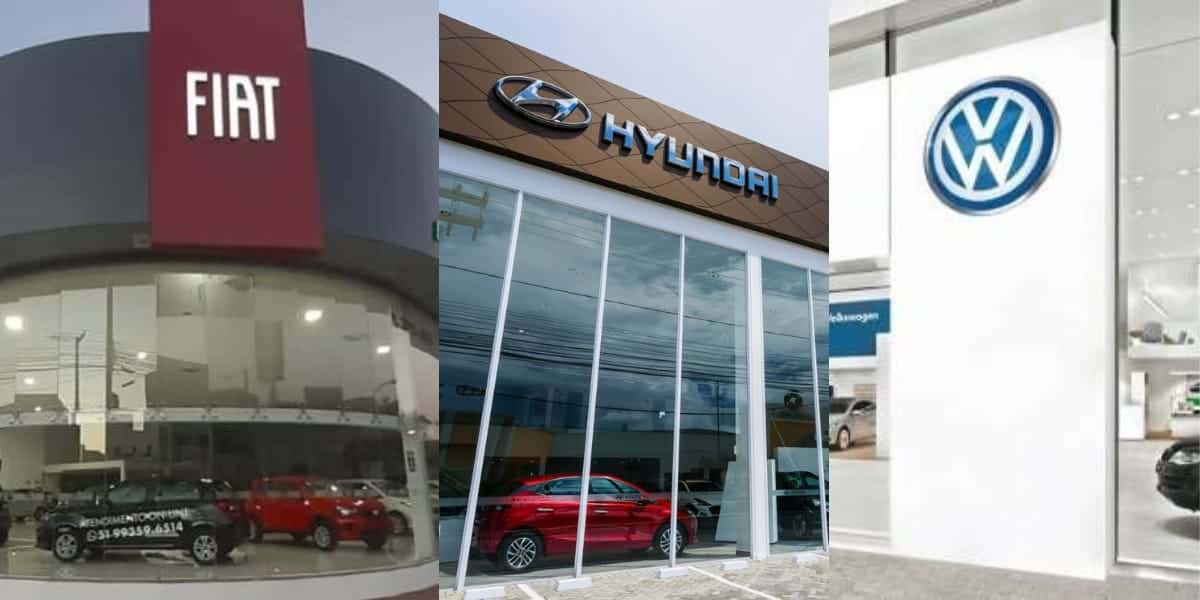 Fiat, Hyundai e Volkswagen derrubam preço de carros (Reprodução: Montagem TV Foco)