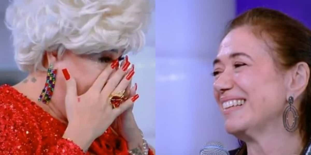 Nany People e Lilia Cabral se emocionaram no "Caldeirão", que teve baixa audiência (Foto: Reprodução/TV Globo)