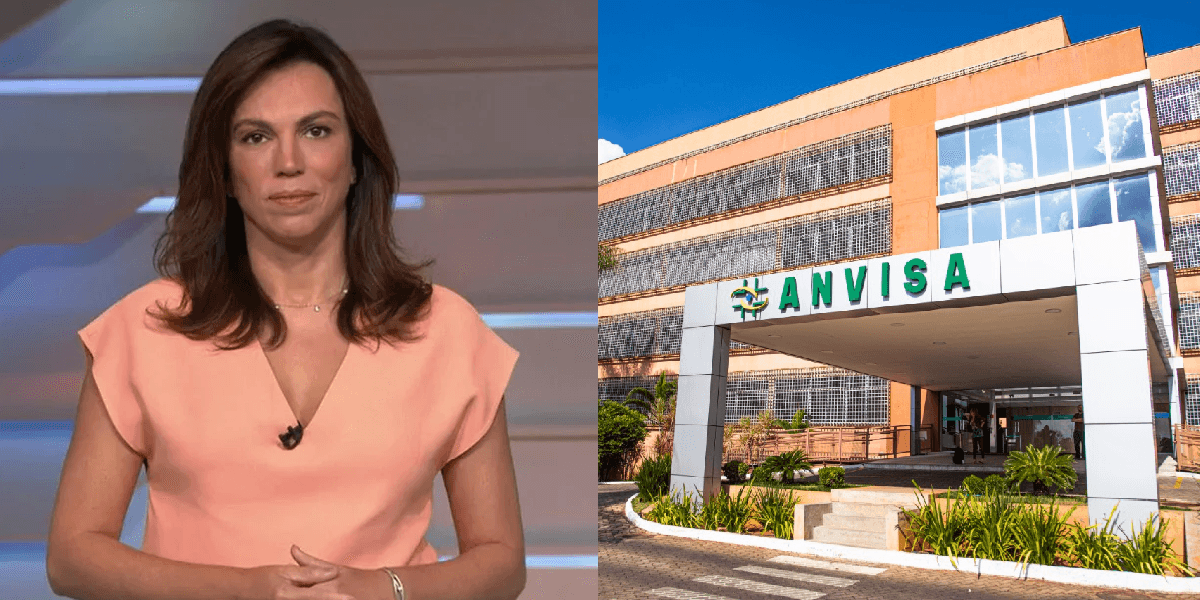 Ana Paula Araújo e prédio da Anvisa (Foto Reprodução/ Internet)