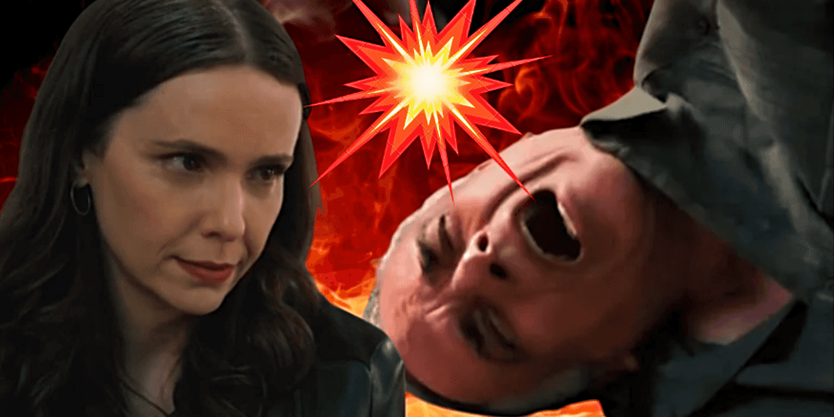 Lucinda coloca Andrade em seu devido lugar e o manda direto pro inferno, em "Terra e Paixão", novela da Globo (Foto Reprodução/Montagem/TV Foco)