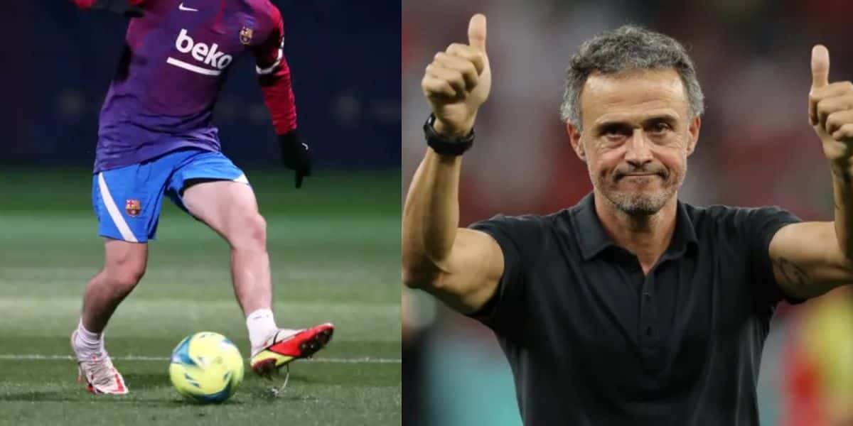 Gavi e Luís Enrique (Reprodução - Internet)