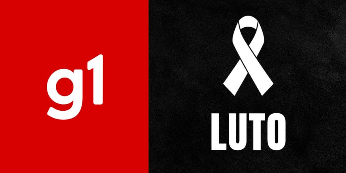 Logo do g1 e luto - Foto Reprodução Internet