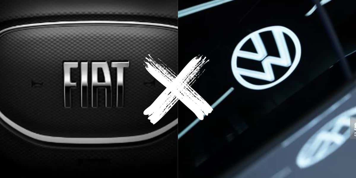 O adeus de carro amado da Fiat após guerra com Volkswagen no Brasil - Montagem TVFOCO