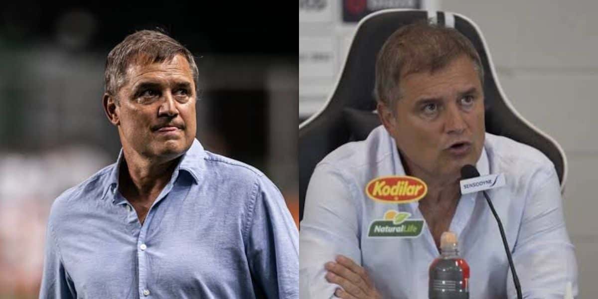 Aguirre, treinador do Santos, perde paciência (Foto - Montagem TV Foco).