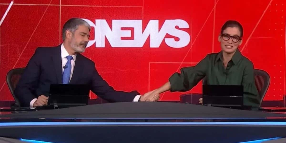 William Bonner precisou consolar Renata Vasconcellos (Foto: Divulgação)