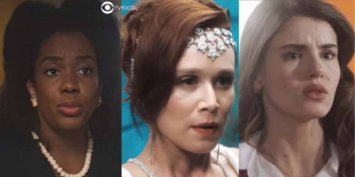 Neiva, Gilda e Marê em cenas de Amor Perfeito (Foto: Reprodução / Globo / Montagem TV Foco)