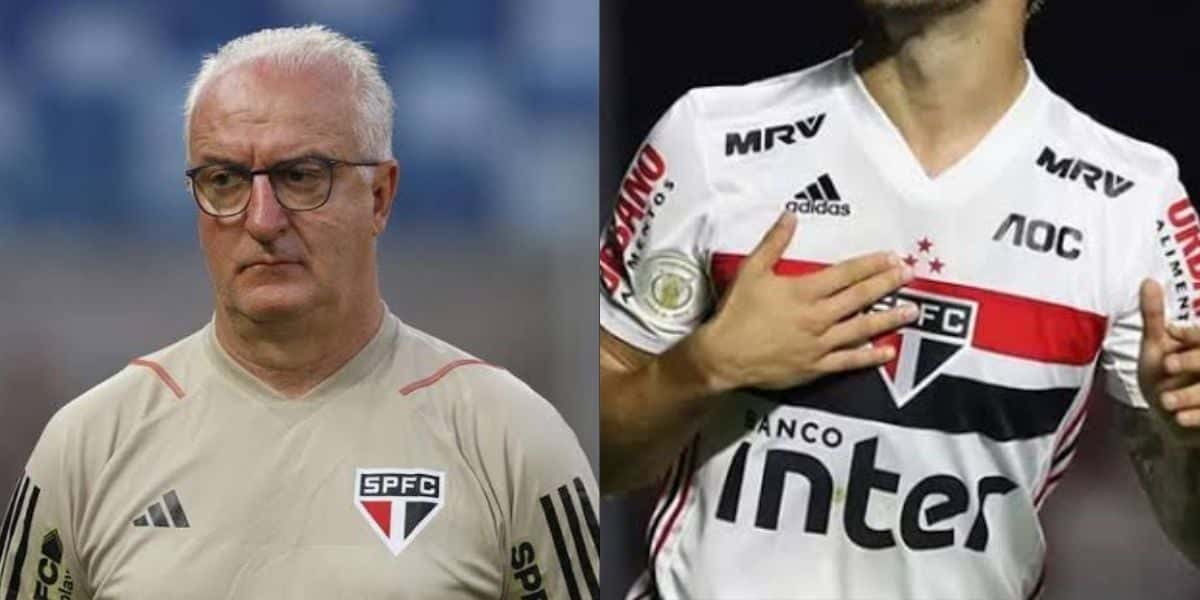 Dorival Júnior e craque do São Paulo (Foto - Montagem TV Foco)