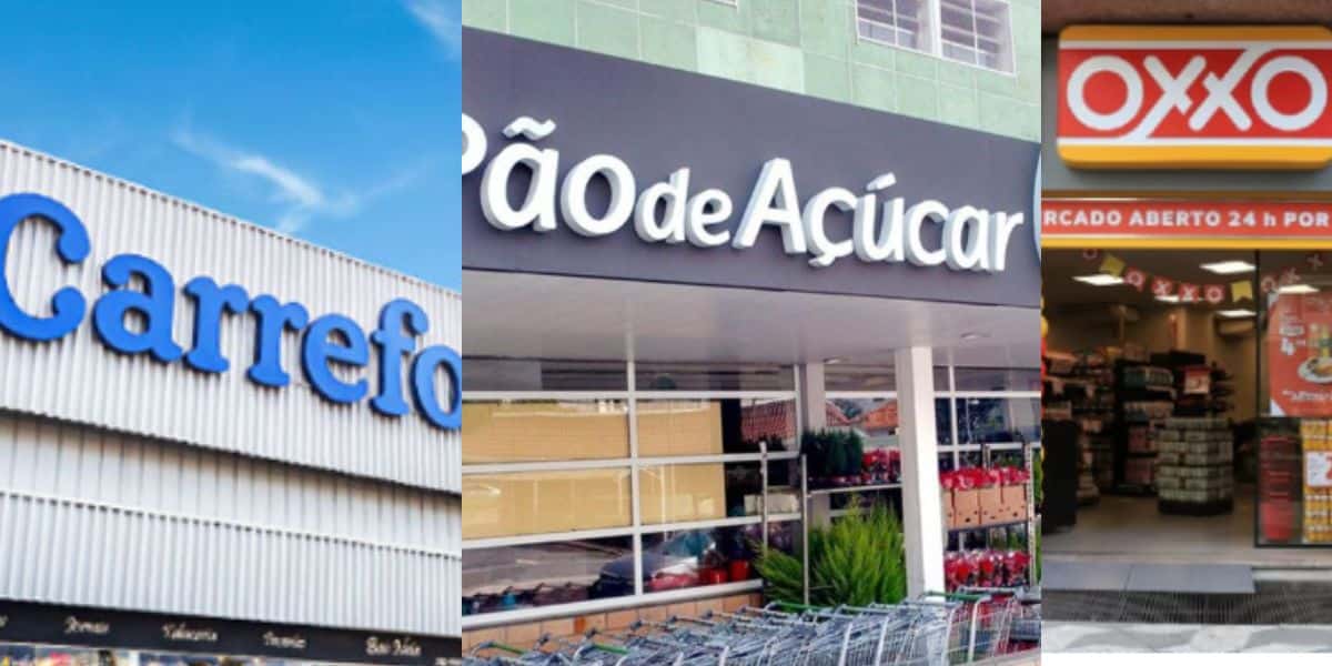 Carrefour, Pão de Açúcar e Oxxo - Foto: TV Foco