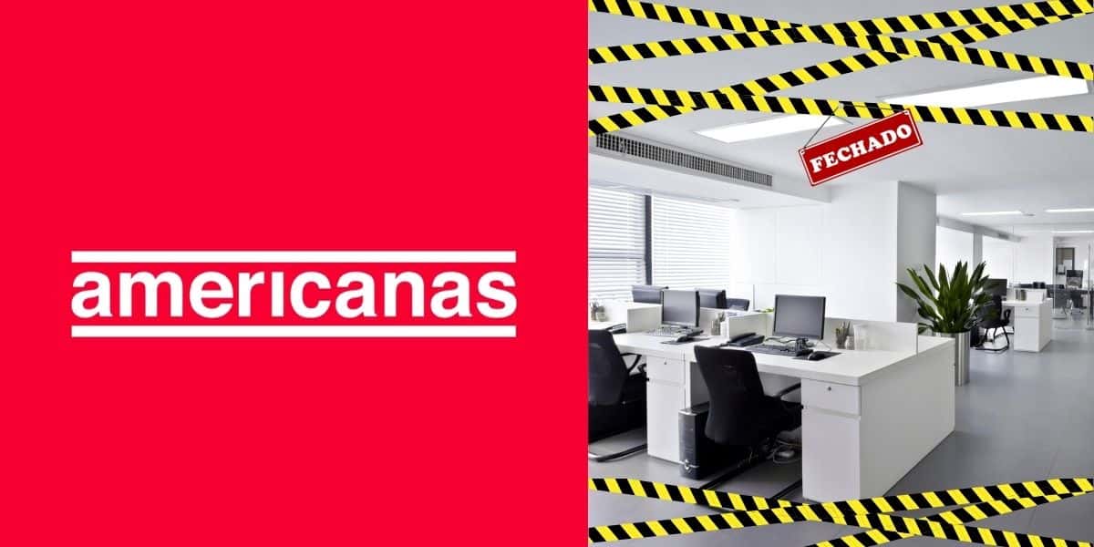 Logo da Lojas Americanas e setor fechado - Foto Reprodução Internet