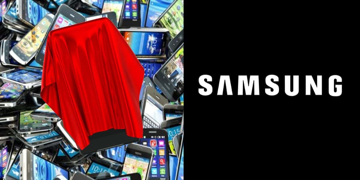 Logo da Samsung e celular coberto - Foto Reprodução Internet