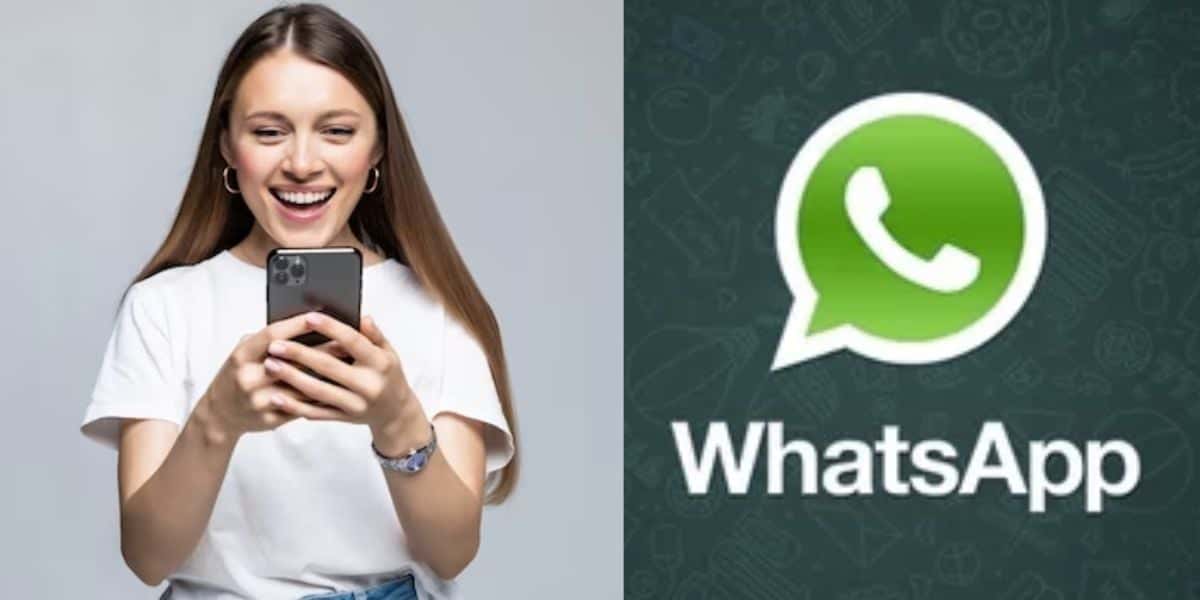 Pessoa feliz e logo WhatsApp (Fotos: Reproduções / Internet / Freepik)