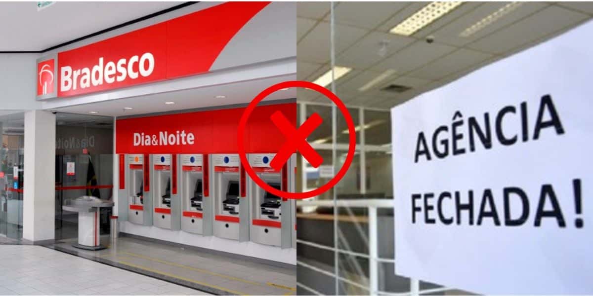 O fechamento de agências do Bradesco (Foto: Reprodução / Internet)