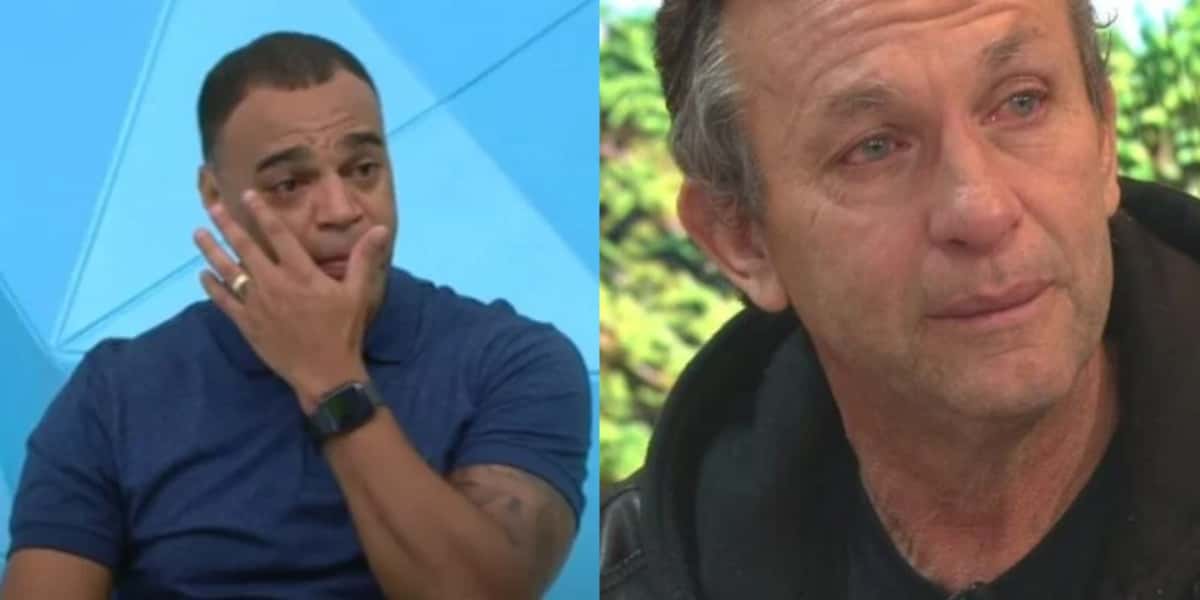 Neto e Denílson foram às lágrimas na Band (Foto: Reprodução/ Internet)