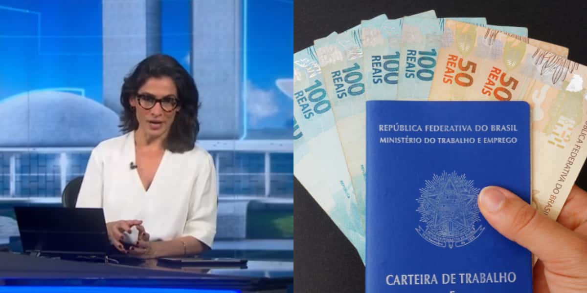 Renata Vasconcellos fala de novo salário mínimo no Jornal Nacional (Foto: Divulgação)