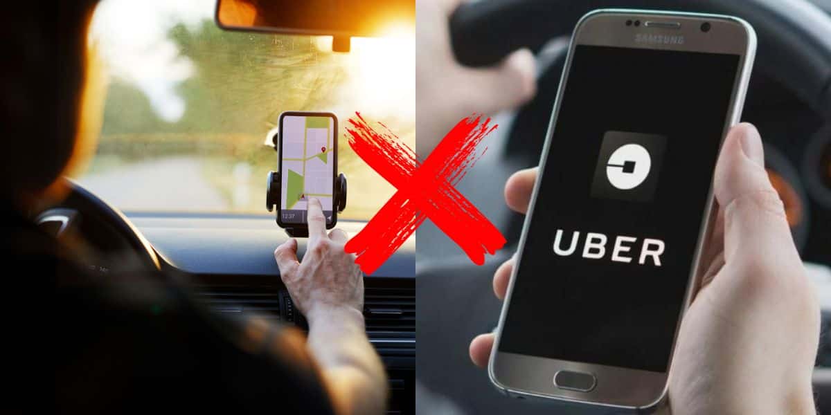 Celular com aplicativo e outro com Uber - Foto Reprodução Internet