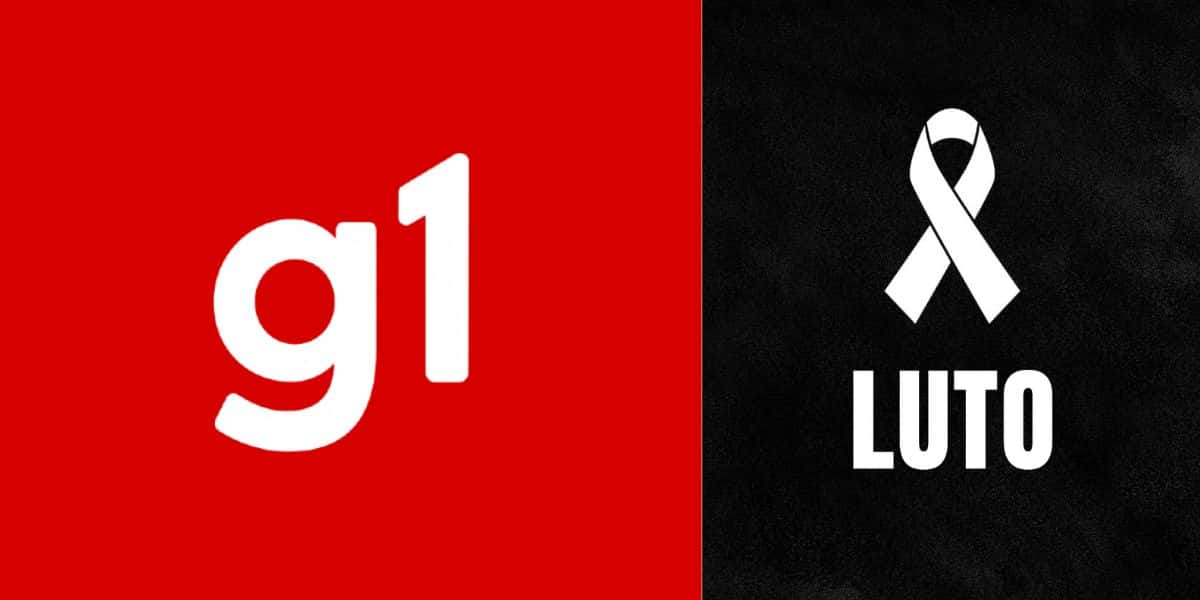 Logo do G1 e luto - Foto Reprodução Internet