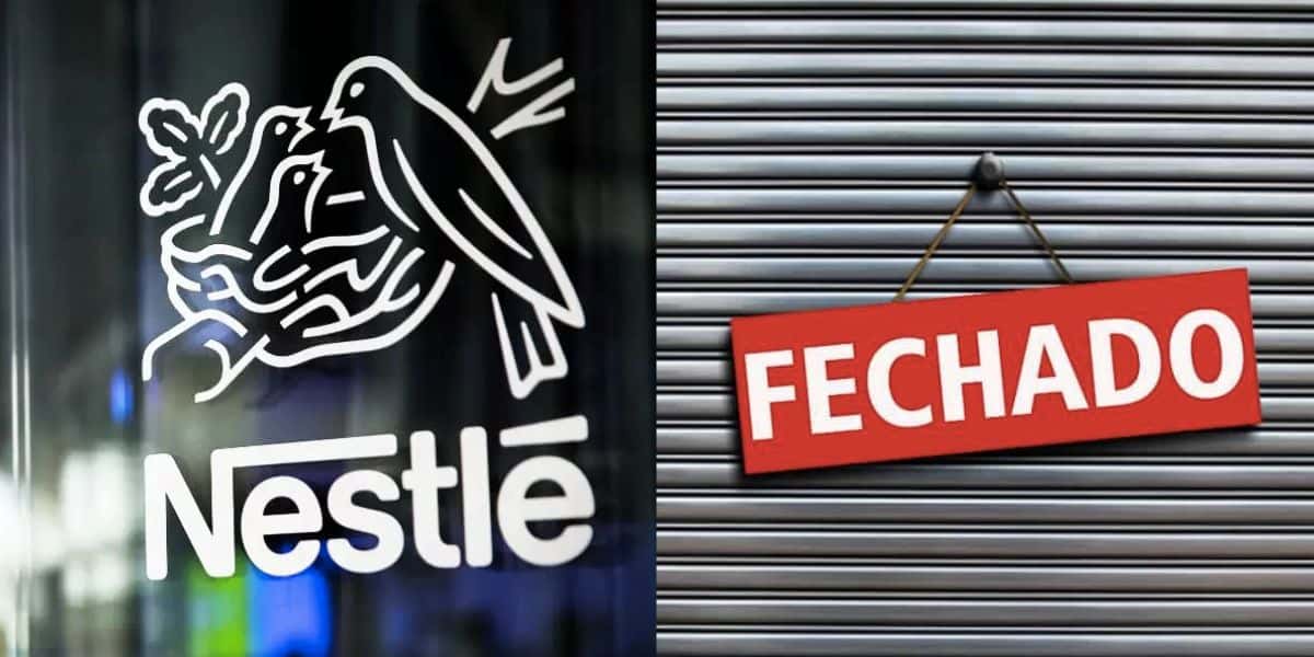 Nestlé e loja fechada (Fotos: Reproduções / Internet)