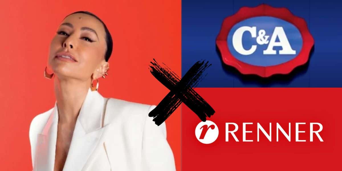 Sabrina Sato e logo da C&A e Renner - Foto Reprodução Internet