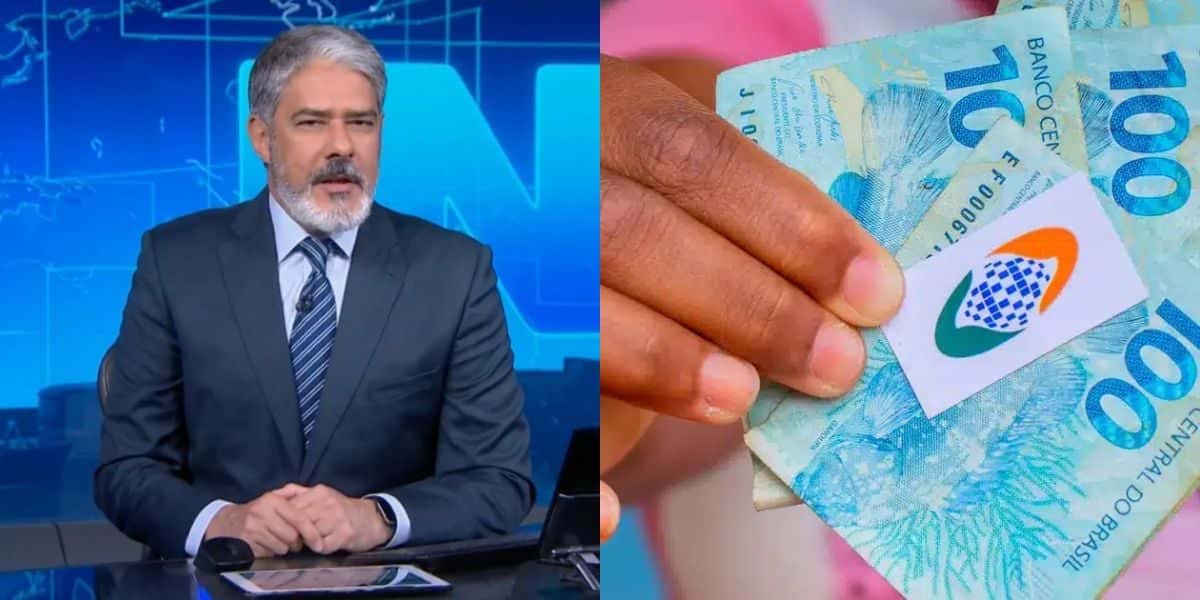 William Bonner fez anúncio sobre o INSS (Foto: Montagem TV Foco)