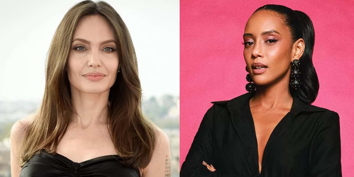 Cortes de cabelo de Angelina Jolie e Tais Araújo (Foto: Reprodução, Instagram)