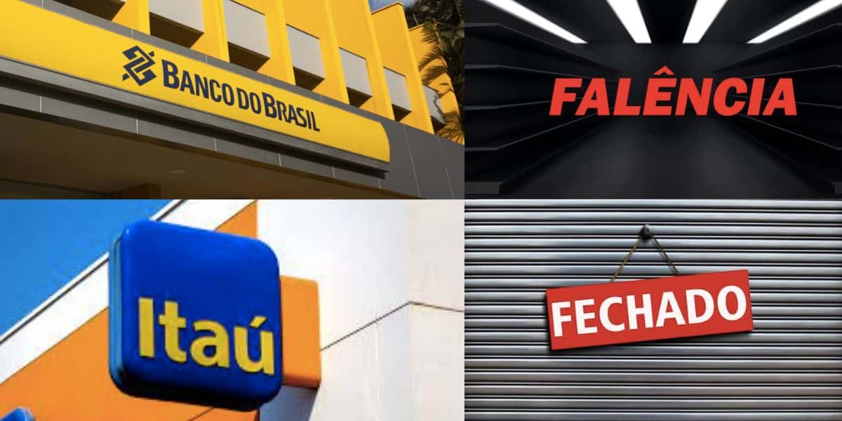 Banco do Brasil, Itaú, falência e loja fechada (Fotos: Reproduções / internet)