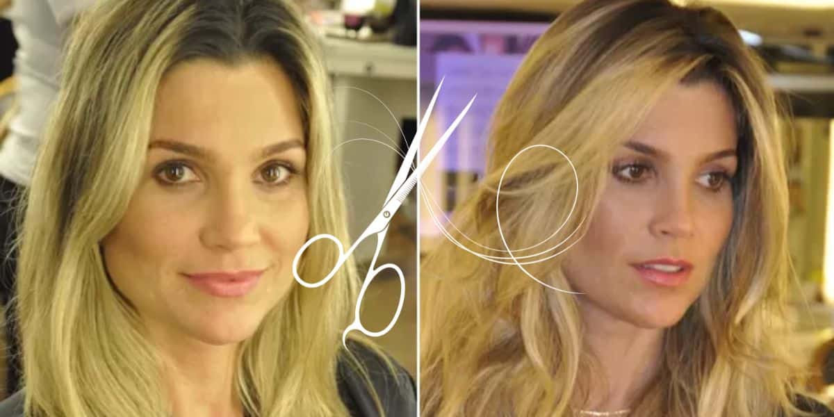 Flavia Alessandra, corte antes e depois - (Reprodução Internet)