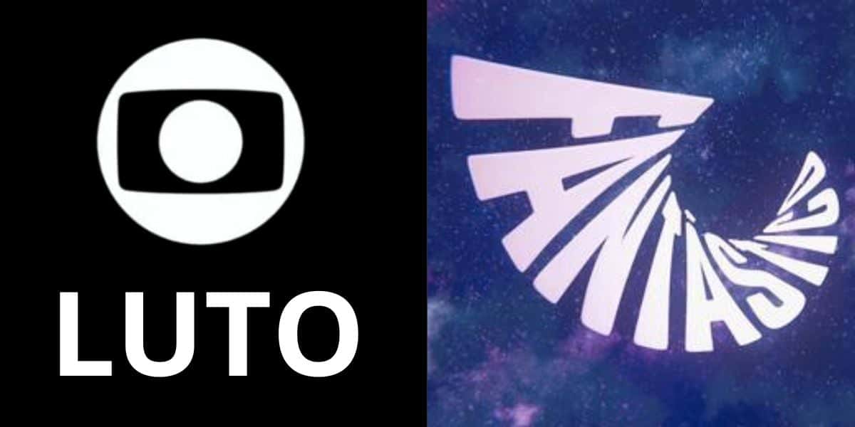 Imagem de luto, logo da Globo e Fantástico (Fotos: Reproduções / emissora)