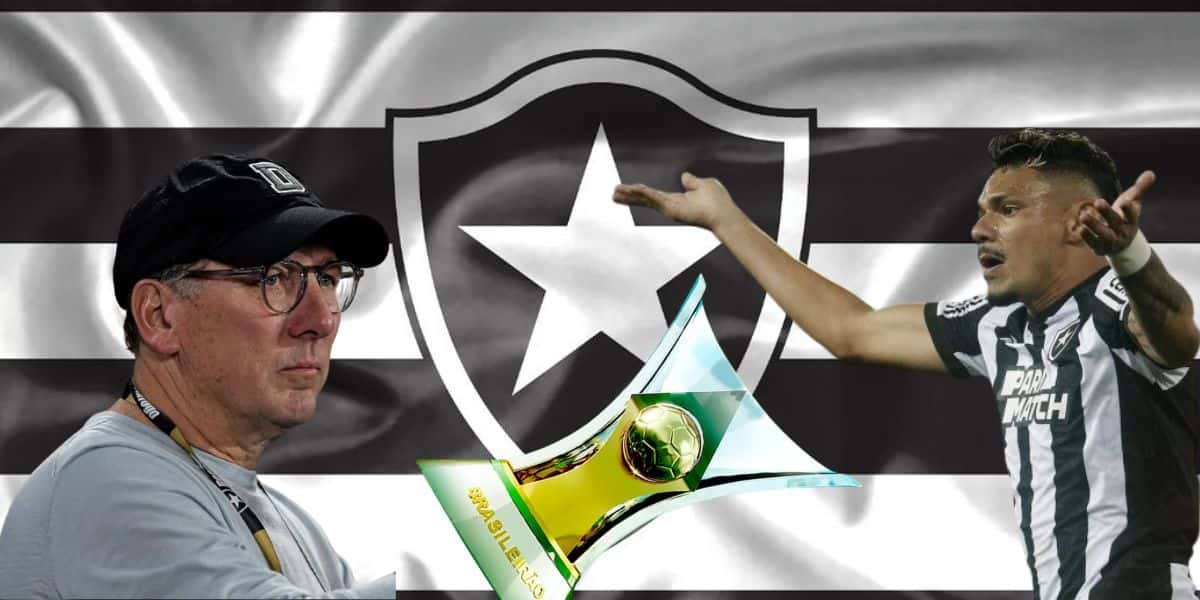 John Textor, Tiquinho e bandeira do Botafogo - Foto Reprodução Canva