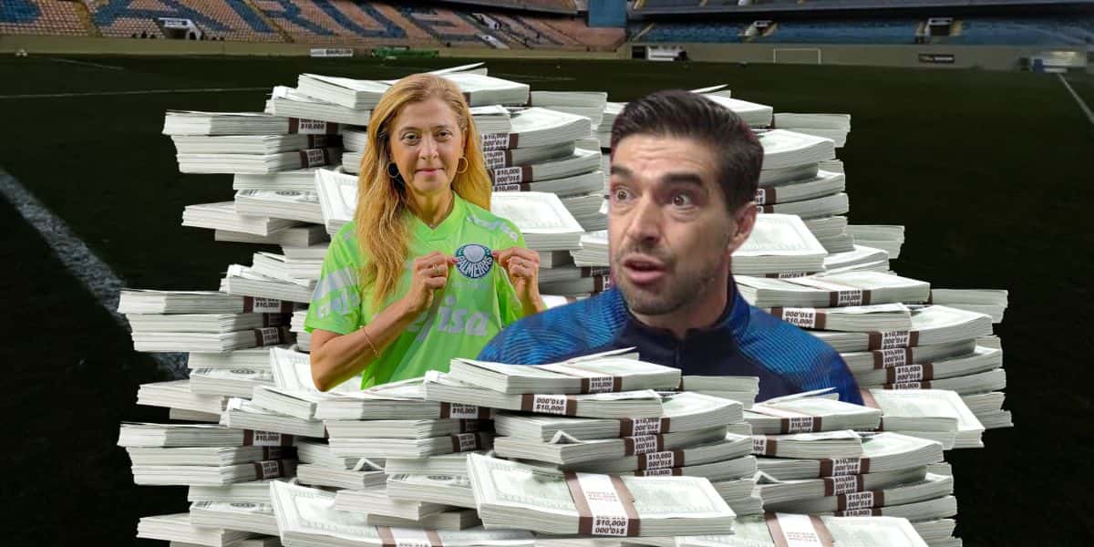 Leila Pereira, Abel Ferreira e campo da Arena Barueri (Reprodução - Internet)
