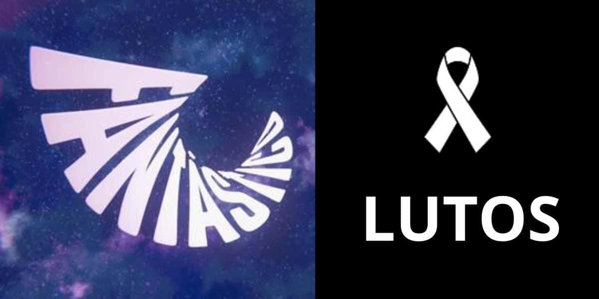 Logo do Fantástico e imagem de luto (Fotos: Reproduções / Globo / Canva)