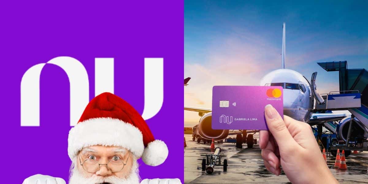 Nubank, aeroporto, cartão de crédito e Papai Noel - (Reprodução: Internet)