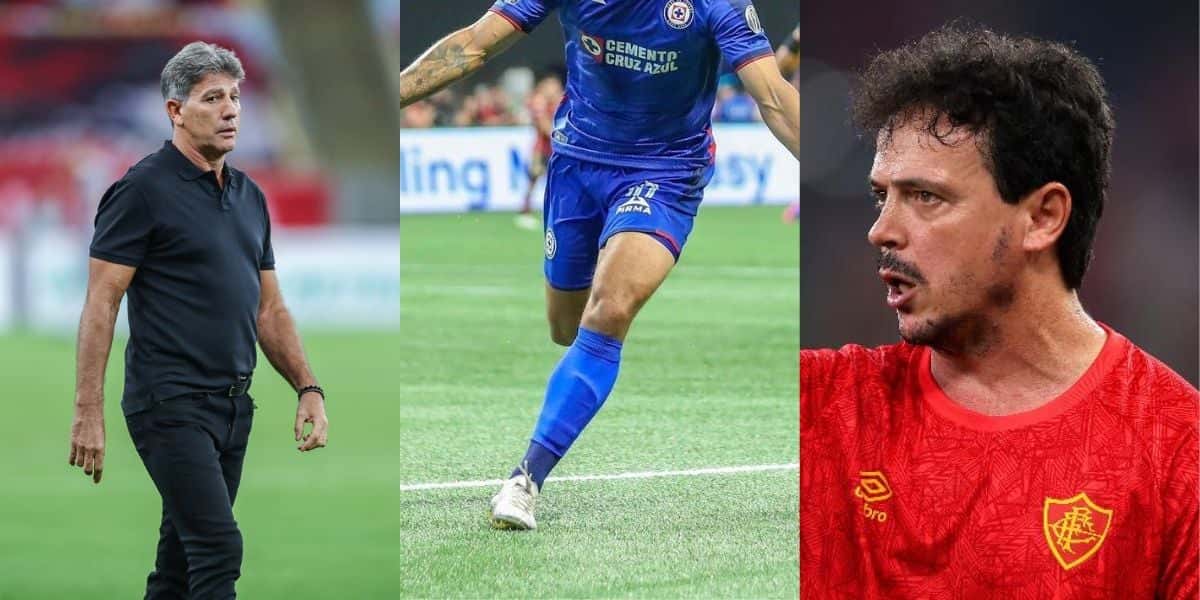 Renato Gaúcho no Grêmio, Moisés no Cruz Azul e Fernando Diniz no Fluminense (Reprodução - Internet)