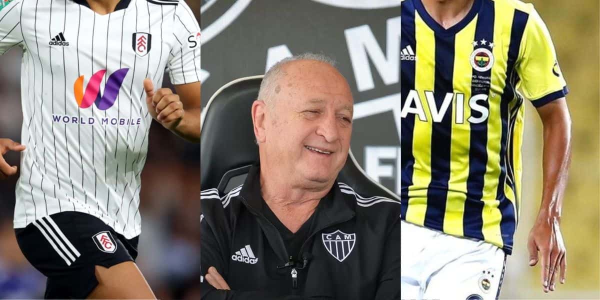 Rodrigo Muniz no Fullham, Maurício Lemos no Fenerbaçe e Felipão no Atlético Mineiro (Reprodução - Internet)