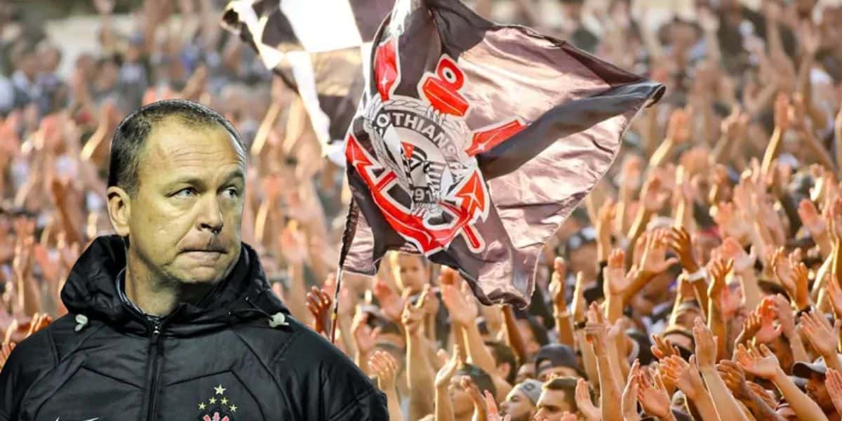 Torcida do Corinthians e Mano Menezes - (Reprodução: Internet)