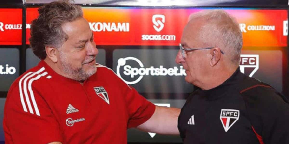 Casares e Dorival no São Paulo (Foto: Divulgação)