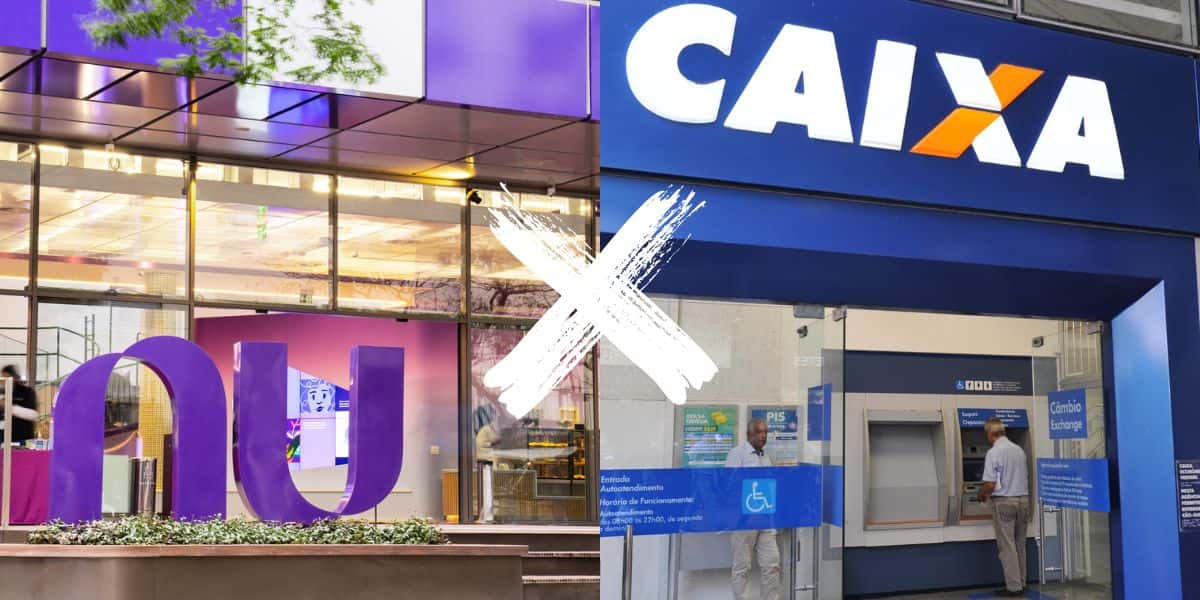 Nubank e Caixa (Foto: TV Foco)