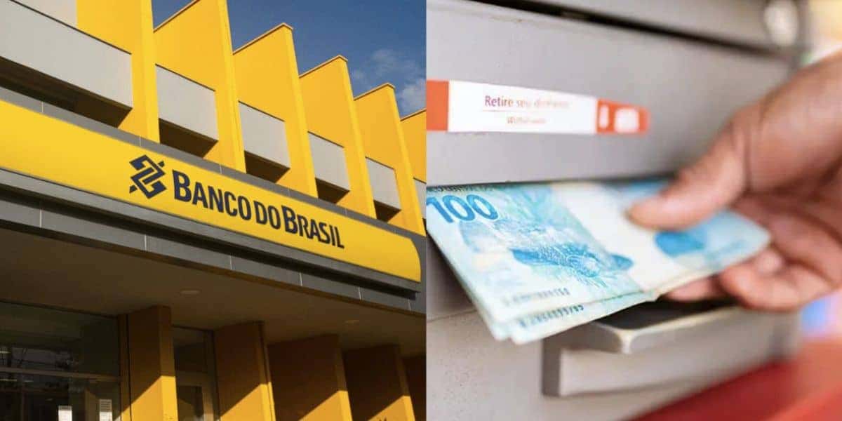 Banco do Brasil e pessoa retirando dinheiro em caixa eletrônico (Fotos: Reproduções / Internet)