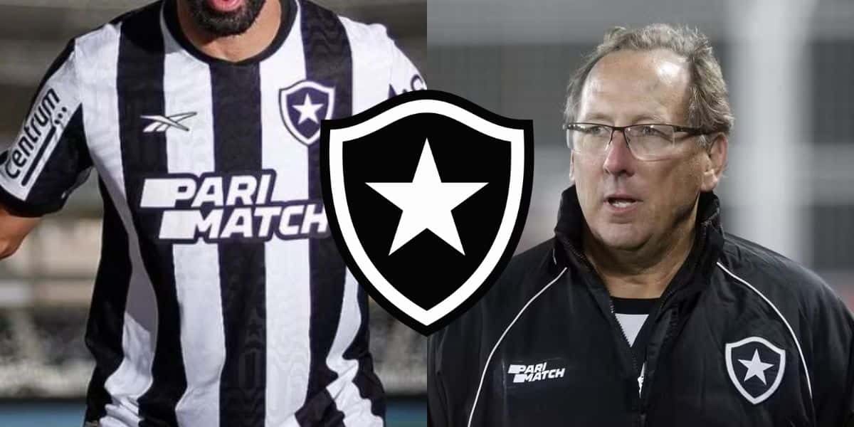 John Textor e jogador com camisa do Botafogo - (Montagem Tv Foco)