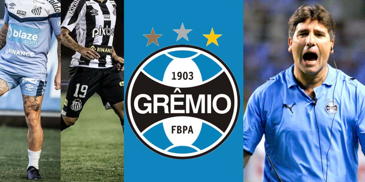 Dodi, Soteldo, Grêmio e Renato Portaluppi - (Reprodução Internet)