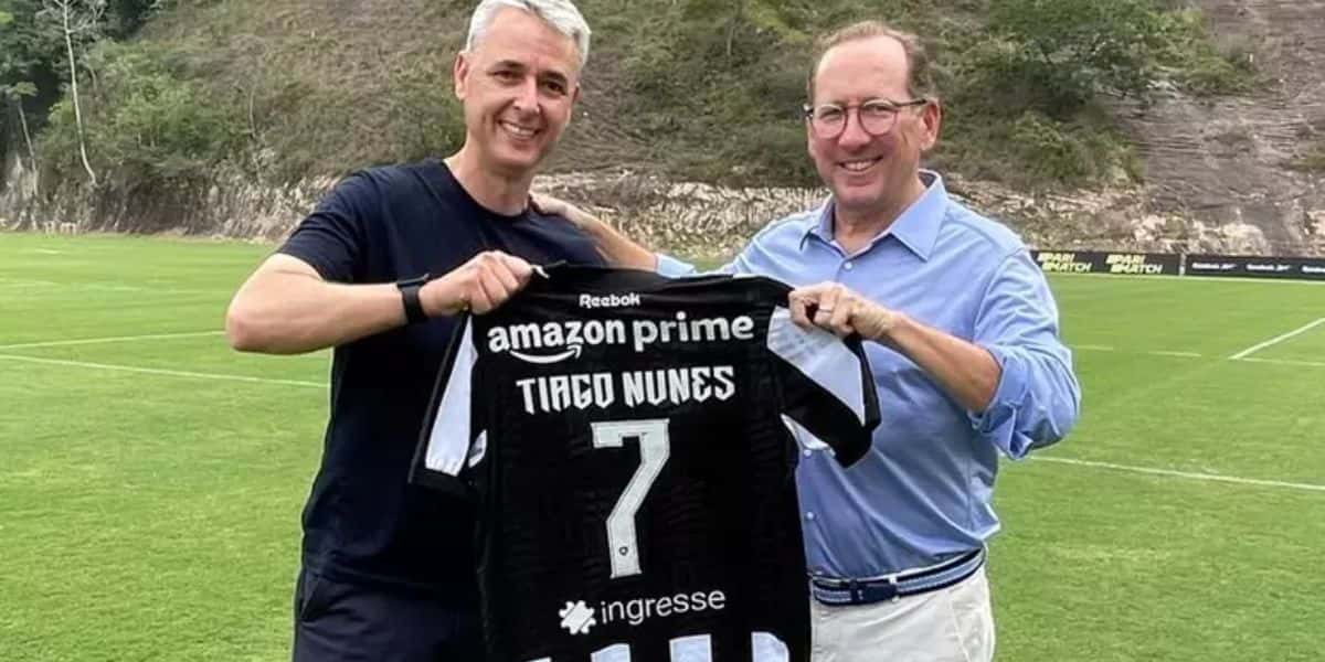 John Textor e Tiago Nunes no Botafogo - (Foto Internet)