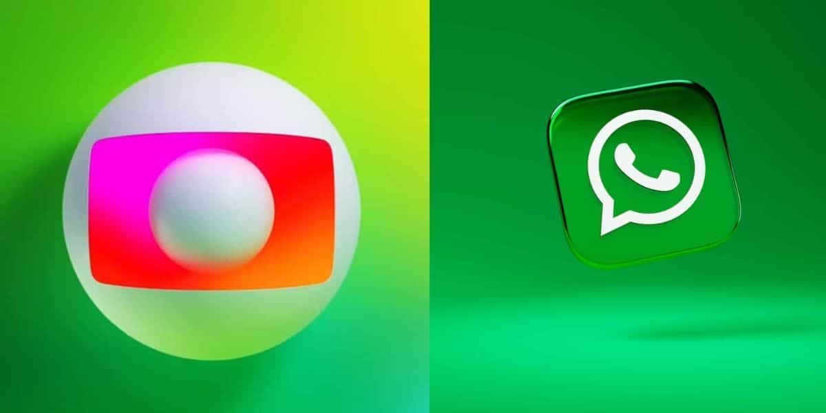 Logo da Globo / WhatsApp - Montagem TVFOCO