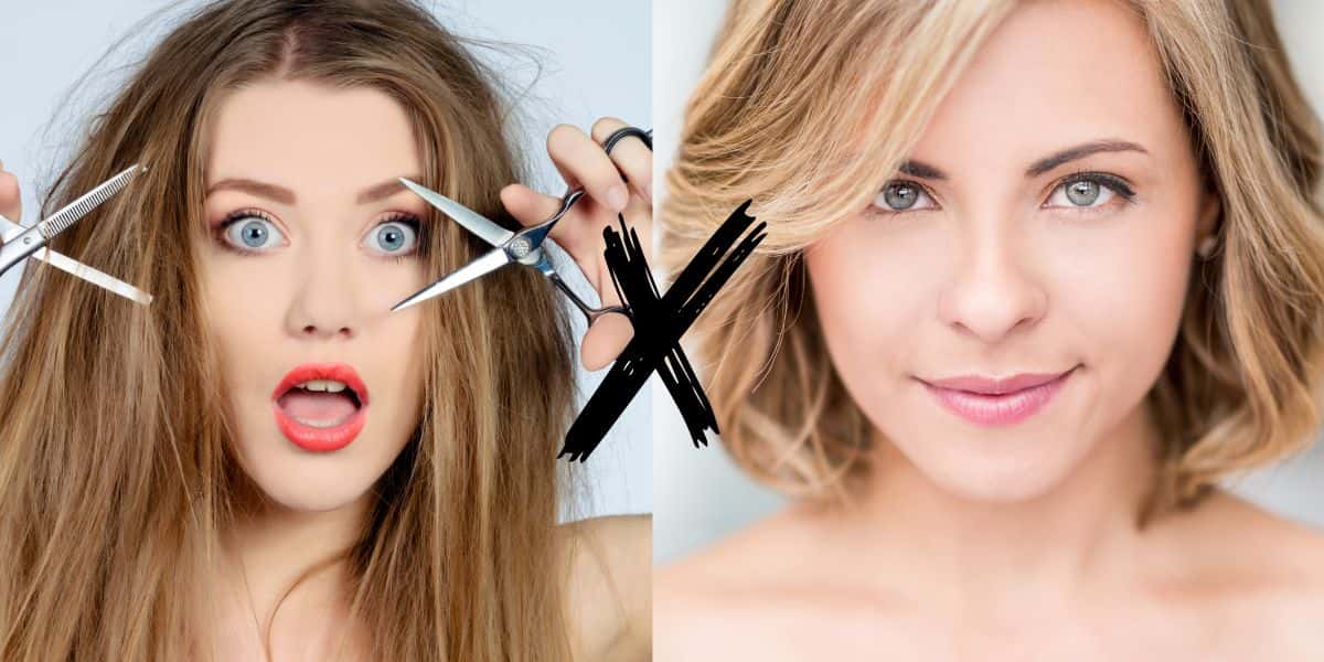 Mulher antes e depois de cortar o cabelo - Foto Reprodução Internet